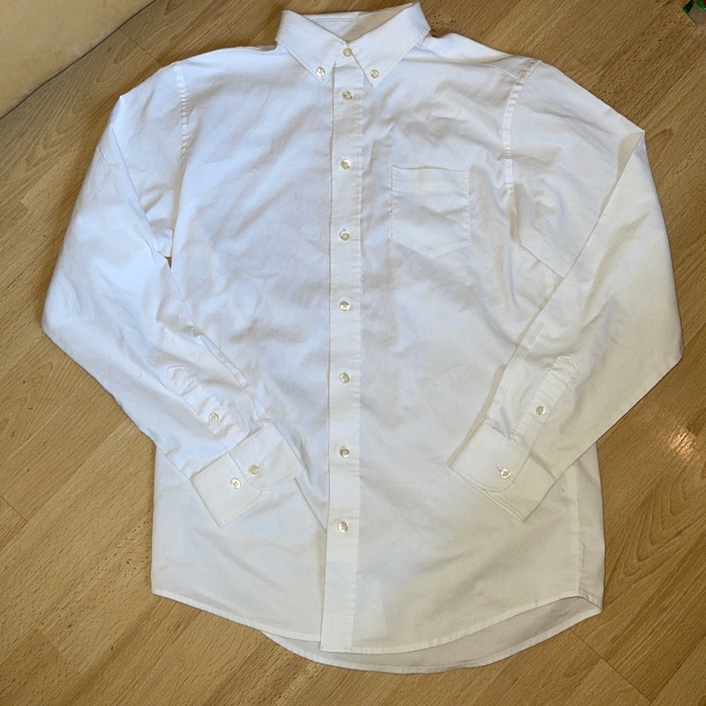 Chaps boys white dress shirt